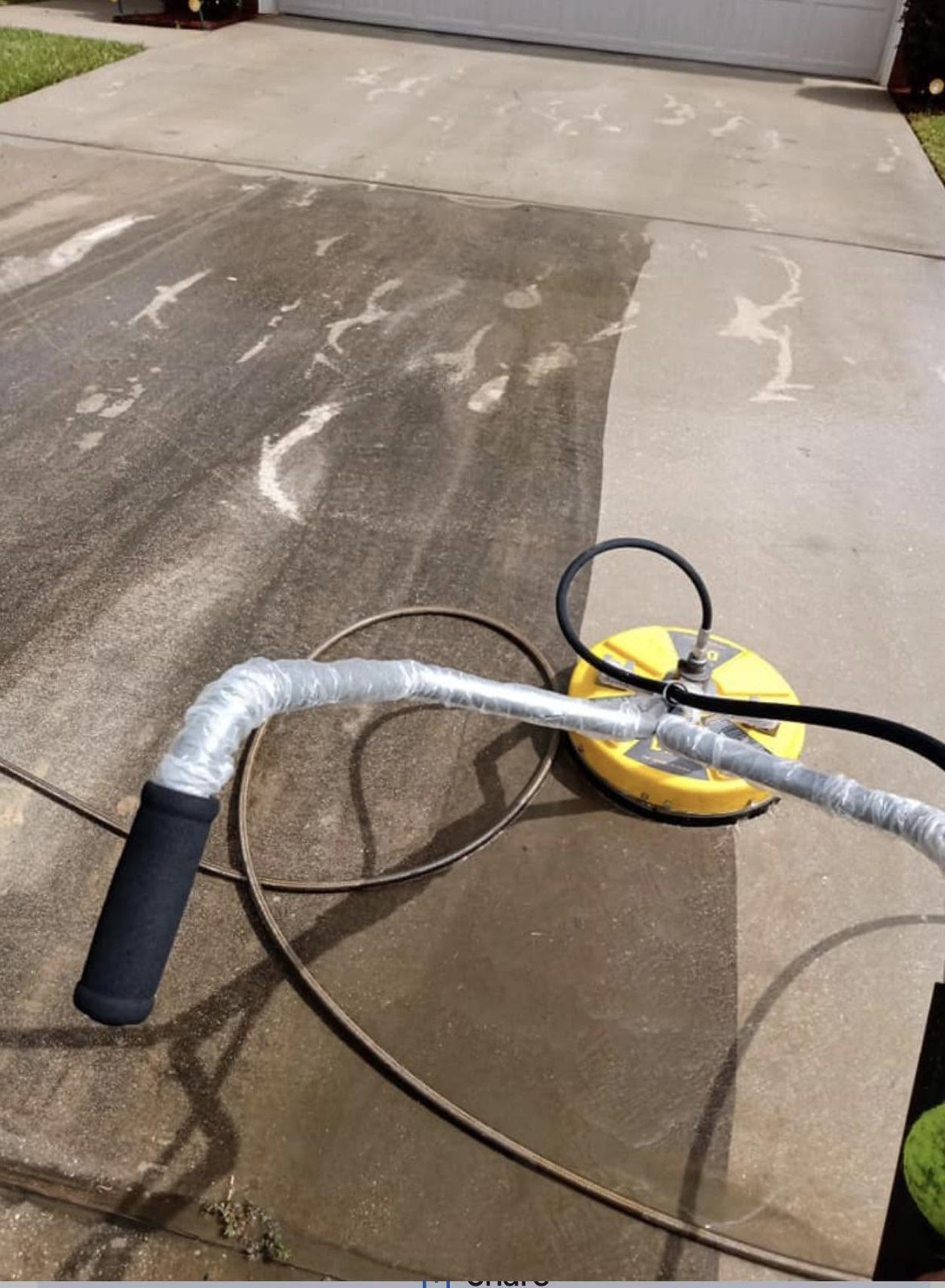 Driveway surface cleaning by Jack's PowerWashing near Holland, Michigan