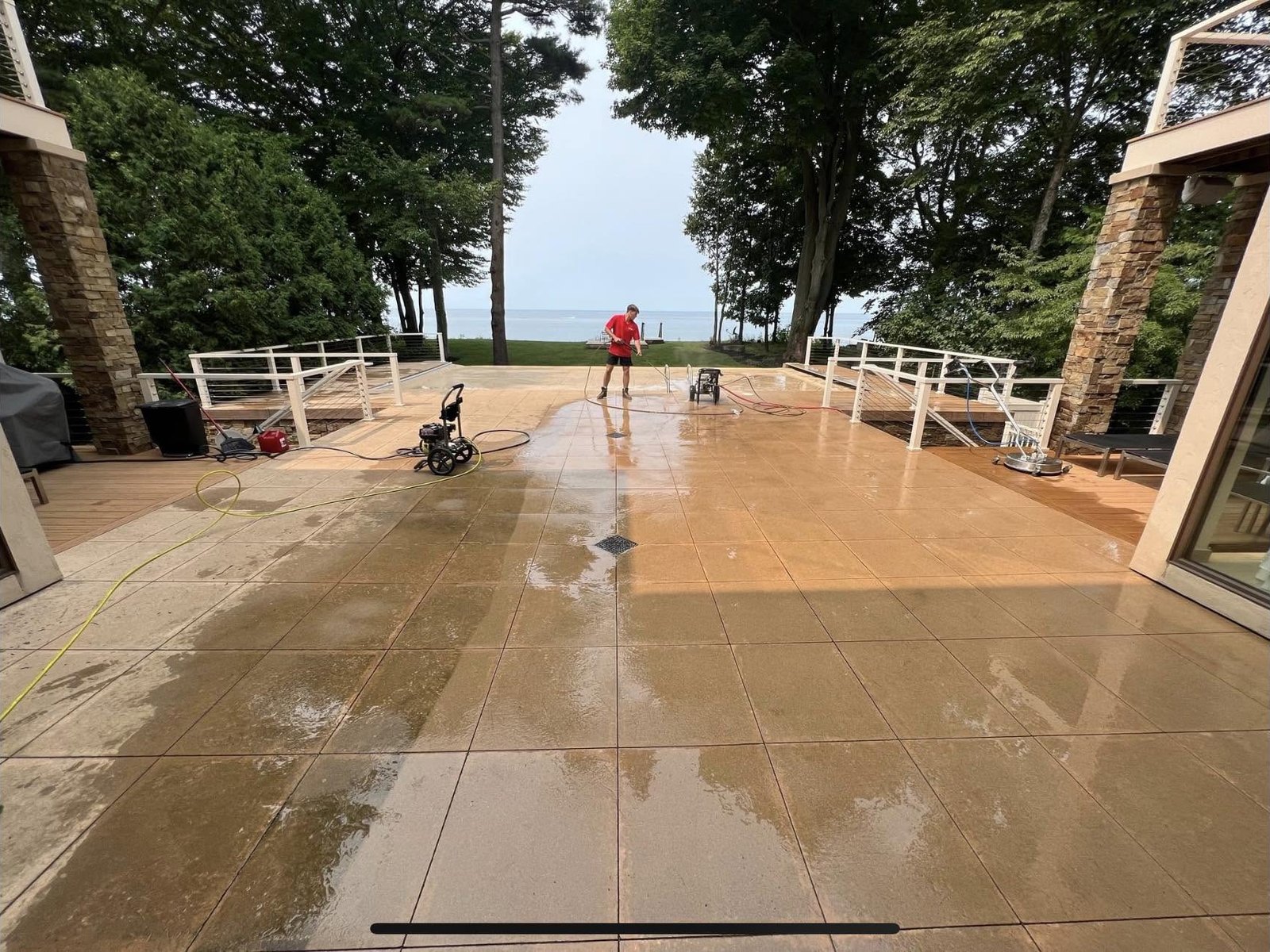 Lakeshore patio wash by Jack's PowerWashing near Holland, Michigan
